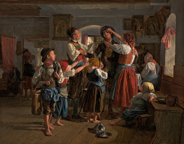 The Conscript?s Farewell, 1854. Artist: Waldmüller, Ferdinand Georg (1793-1865)