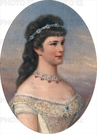 Portrait of Elisabeth of Bavaria with Diadem. Artist: Bitterlich, Richard (1862-1940)