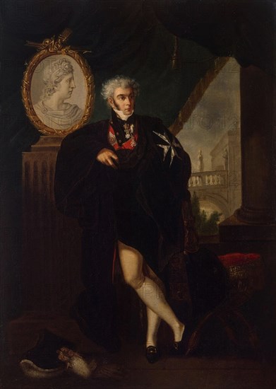 Portrait of Dmitry Lvovich Naryshkin (1758-1838), Early 19th cen.. Artist: Guttenbrunn, Ludwig (1750-1819)