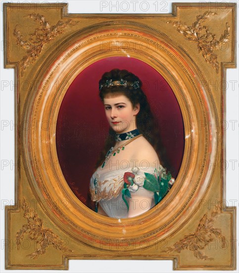 Portrait of Elisabeth of Bavaria with Diadem, before 1885. Artist: Raab, Georg Martin Ignaz (1821-1885)