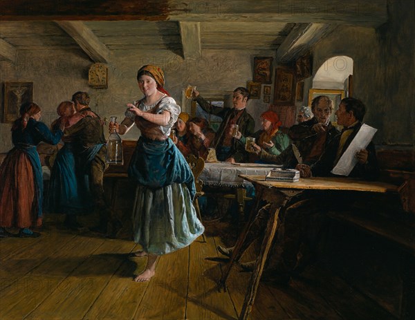 The Opening Dance, 1863. Artist: Waldmüller, Ferdinand Georg (1793-1865)