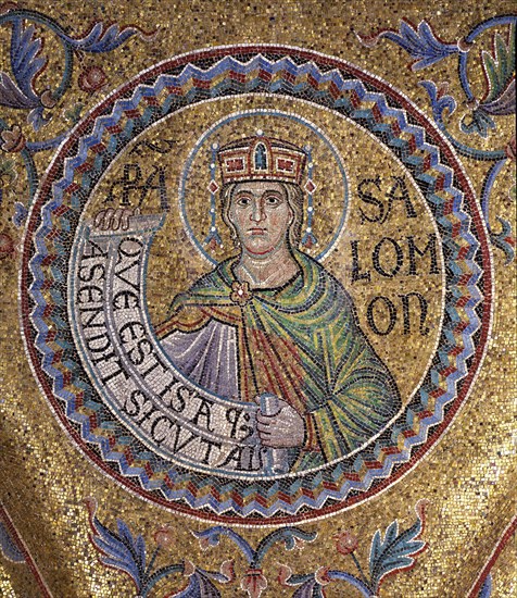 King Solomon (Detail of Interior Mosaics in the St. Mark's Basilica), 13th century. Artist: Byzantine Master