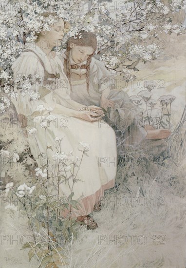 Blessed are the pure in heart: for they shall see God, 1906. Artist: Mucha, Alfons Marie (1860-1939)