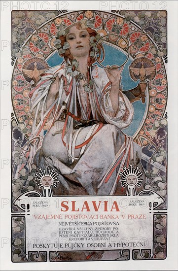Slavia (Poster), 1907. Artist: Mucha, Alfons Marie (1860-1939)