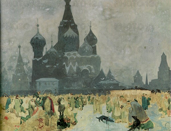 The Emancipation of the Russian Serfs (Study for The Slav Epic), 1914. Artist: Mucha, Alfons Marie (1860-1939)