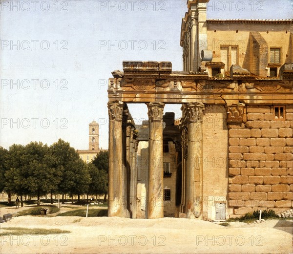 View of the Via Sacra, Rome, 1814. Artist: Eckersberg, Christoffer-Wilhelm (1783-1853)