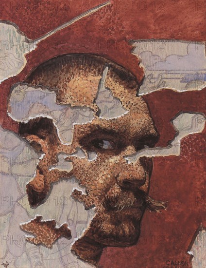 Self-Portrait as Fresco, 1894. Artist: Gallen-Kallela, Akseli (1865-1931)