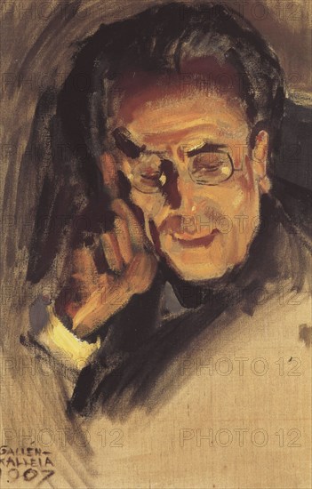 Portrait of Gustav Mahler, 1907. Artist: Gallen-Kallela, Akseli (1865-1931)