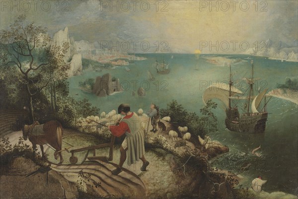 Landscape with the Fall of Icarus, c. 1560. Artist: Bruegel (Brueghel), Pieter, the Elder (ca 1525-1569)