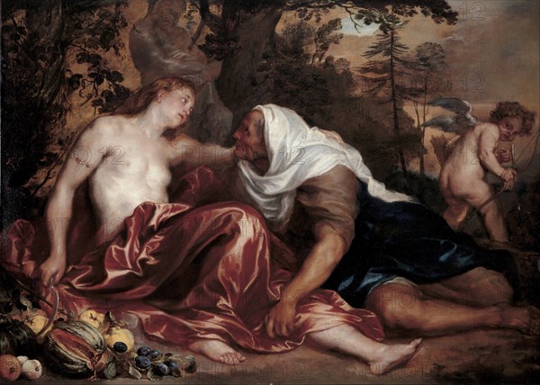 Vertumnus and Pomona, ca 1625. Artist: Dyck, Sir Anthonis, van (1599-1641)