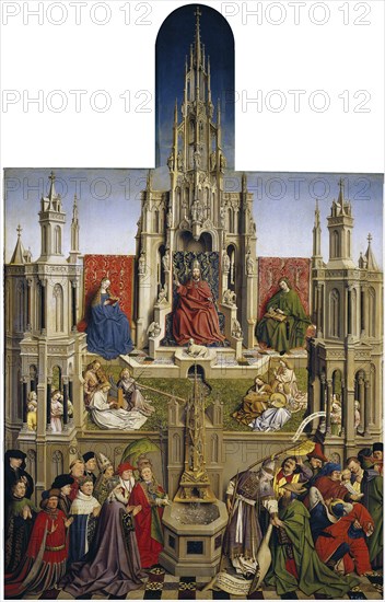 The Fountain of Grace and the Triumph of Ecclesia over the Synagogue, 1430. Artist: Eyck, Jan van, (School)