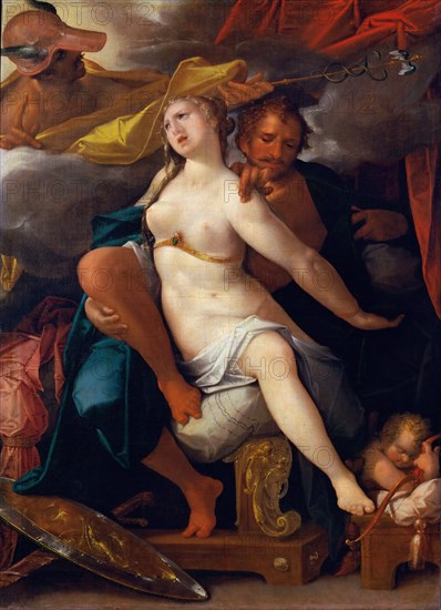 Venus and Mars warned by Mercury, ca 1586. Artist: Spranger, Bartholomeus (1546-1611)