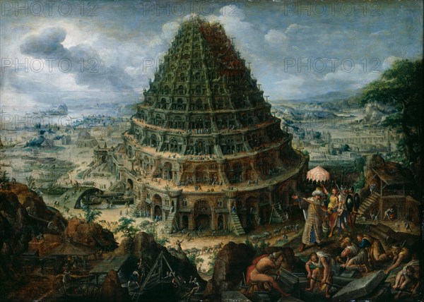 The Tower of Babel, 1595. Artist: Valckenborch, Marten van (1535-1612)