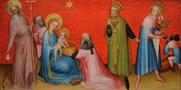 Adoration of the Magi with Saint Anthony Abbot, ca 1400. Artist: Anonymous