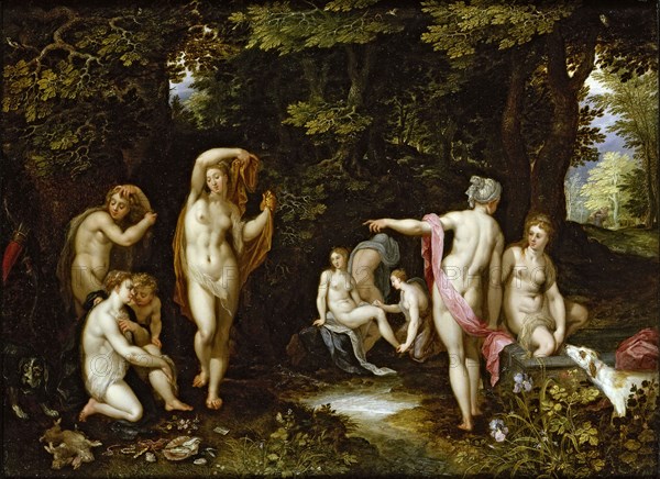 Diana and Actaeon, ca 1595. Artist: Brueghel, Jan, the Elder (1568-1625)