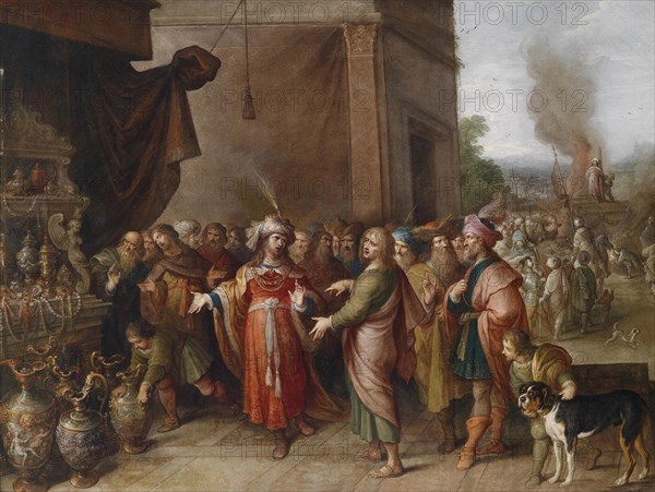 Croesus showing Solon his Treasures. Artist: Francken, Frans, the Younger (1581-1642)