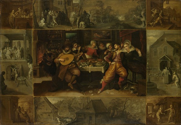 he Parable of the prodigal son, 1620. Artist: Francken, Frans, the Younger (1581-1642)