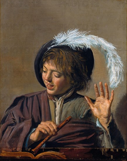 Singing Boy with Flute, c.1623. Artist: Hals, Frans I (1581-1666)