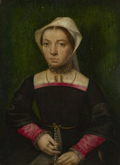A Lady with a Rosary, c. 1550. Artist: Hemessen, Catharina, van (1527/28-after 1580)