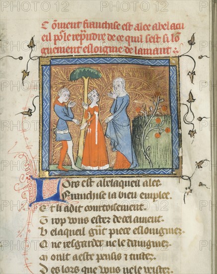 Miniature from a manuscript of the Roman de la Rose by Guillaume de Lorris and Jean de Meun, ca 1365. Artist: Master of the Rose novels (active Second Half of 14th cen.)