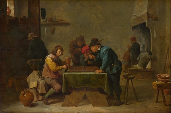 Backgammon Players, c. 1645. Artist: Teniers, David, the Younger (1610-1690)