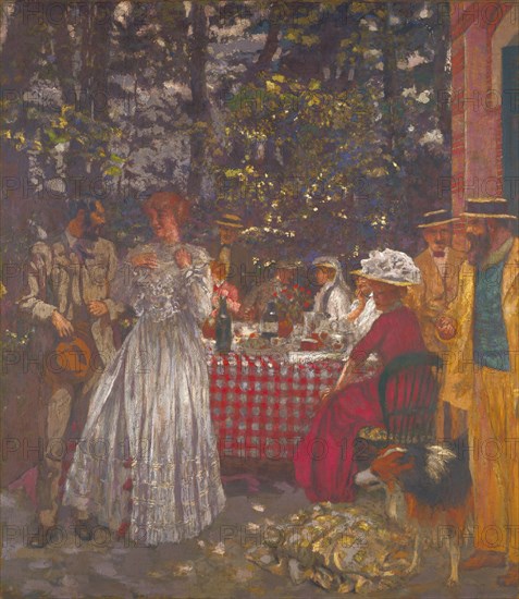 The Terrace at Vasouy, the Lunch, 1901. Artist: Vuillard, Édouard (1868-1940)