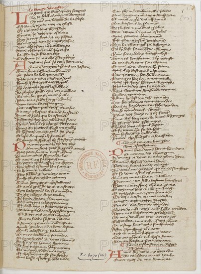 Ménagier de Paris, a manuscript page, 1393. Artist: Anonymous master