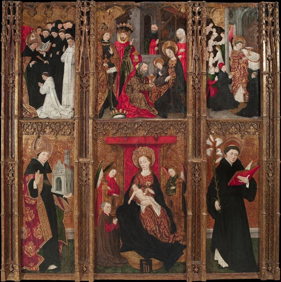 Altarpiece of the Virgin, Saint Augustine and Saint Nicholas of Tolentino, 1462. Artist: Antoine de Lonhy (1446-1490)