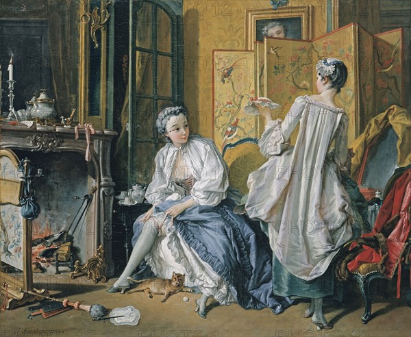 La toilette, 1742. Artist: Boucher, François (1703-1770)