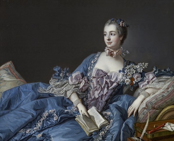 Portrait of the Marquise de Pompadour (1721-1764), ca 1758. Artist: Boucher, François (1703-1770)