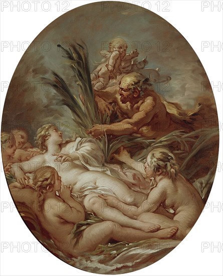 Pan and Nymph Syrinx, 1760-1765. Artist: Boucher, François (1703-1770)