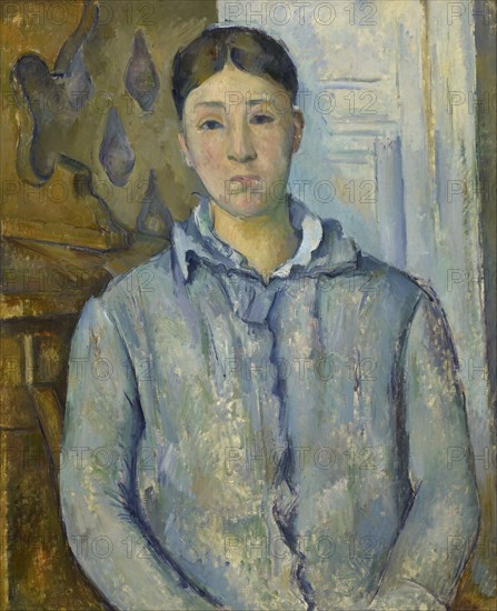 Madame Cézanne in Blue, 1890. Artist: Cézanne, Paul (1839-1906)