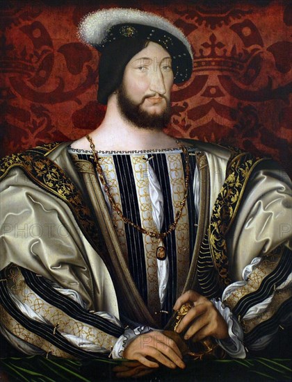 Portrait of Francis I (1494-1547), King of France, Duke of Brittany, Count of Provence, ca 1530. Artist: Clouet, Jean (c. 1485-1541)