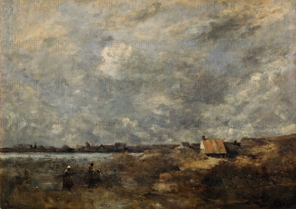 Stormy Weather. Pas de Calais, c. 1870. Artist: Corot, Jean-Baptiste Camille (1796-1875)