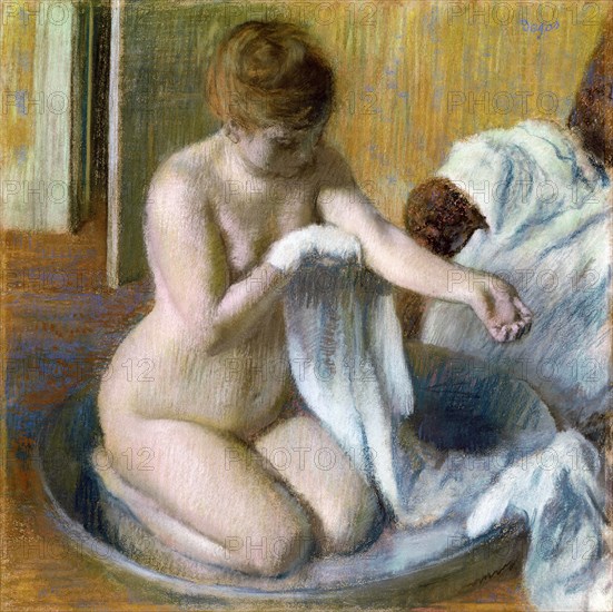 Femme au tub, ca. 1883. Artist: Degas, Edgar (1834-1917)
