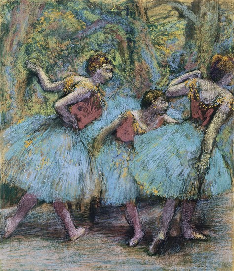 Three Dancers (Trois danseuses), c. 1903. Artist: Degas, Edgar (1834-1917)