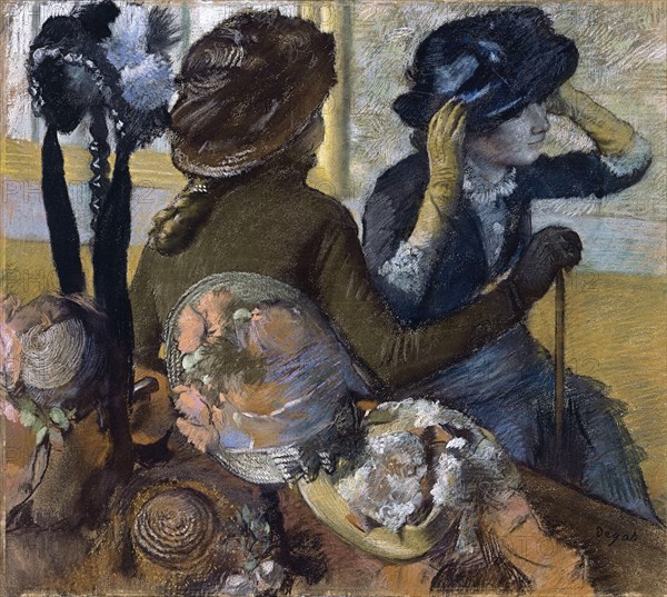 At the Milliner's, 1882. Artist: Degas, Edgar (1834-1917)