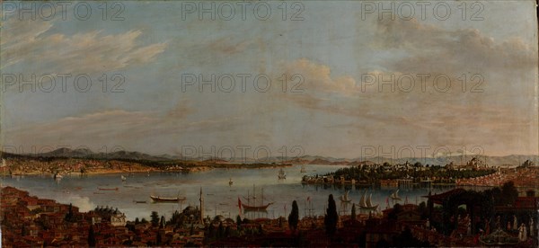 Panoramic View of Istanbul, Second Half of the 18th cen.. Artist: Favray, Antoine de (1706-1791)