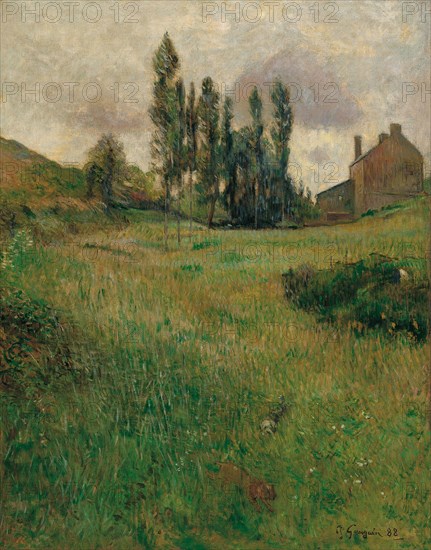 Dogs Running in a Meadow, 1888. Artist: Gauguin, Paul Eugéne Henri (1848-1903)