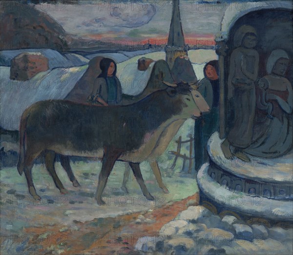 Christmas Night (The Blessing of the Oxen), 1902-1903. Artist: Gauguin, Paul Eugéne Henri (1848-1903)