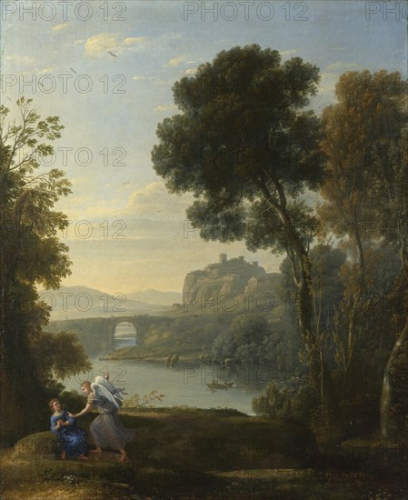 Landscape with Hagar and the Angel, 1646. Artist: Lorrain, Claude (1600-1682)