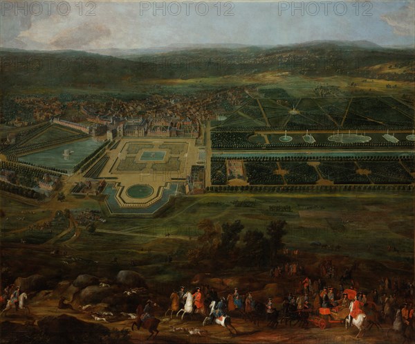 View of the Château de Fontainebleau, 1718-1725. Artist: Martin, Pierre-Denis II (1663-1742)