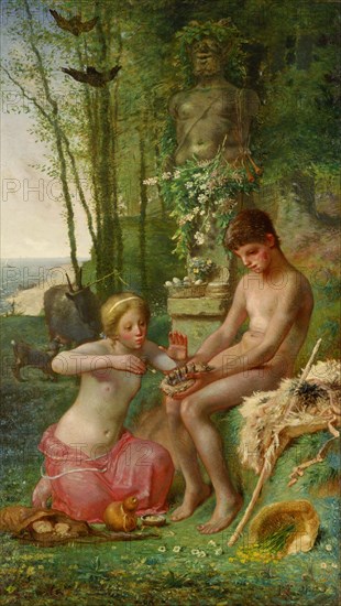 Spring (Daphnis and Chloë), 1865. Artist: Millet, Jean-François (1814-1875)