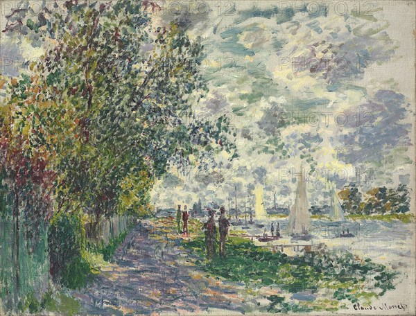 La berge du Petit-Gennevilliers, 1875. Artist: Monet, Claude (1840-1926)