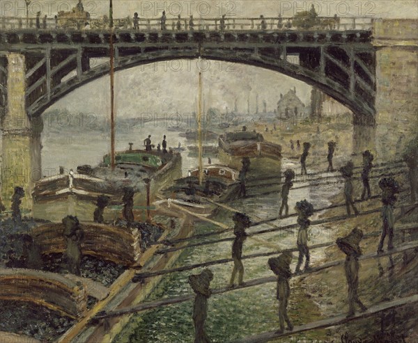The Coalmen, c. 1875. Artist: Monet, Claude (1840-1926)