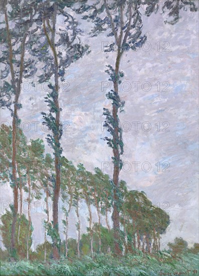 Wind Effect, Series of The Poplars, 1891. Artist: Monet, Claude (1840-1926)