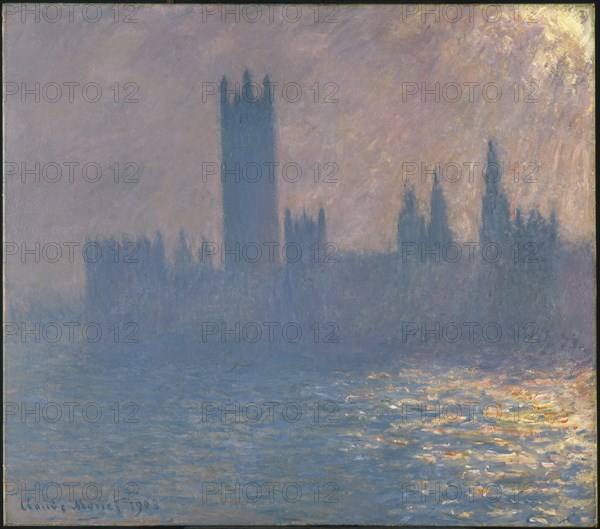 Monet, Le Parlement, effet de soleil