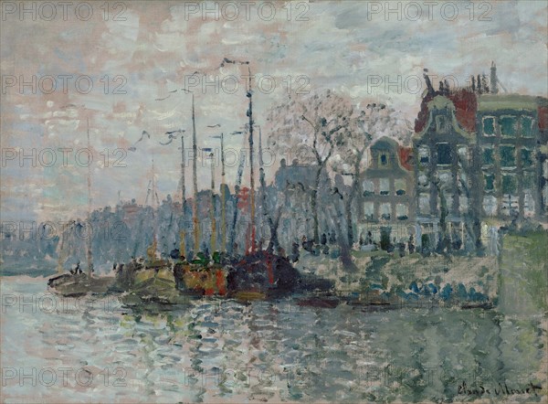 View of the Prins Hendrikkade and the Kromme Waal in Amsterdam, 1874. Artist: Monet, Claude (1840-1926)