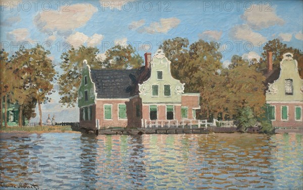 Houses at the bank of the river Zaan, 1871-1872. Artist: Monet, Claude (1840-1926)