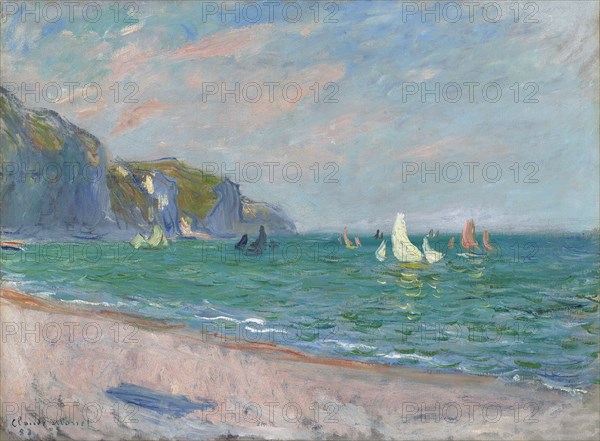 Bateaux devant les falaises de Pourville, 1882. Artist: Monet, Claude (1840-1926)